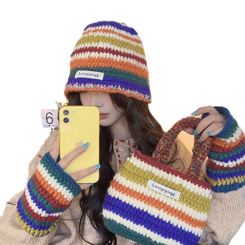 Women's Woolen Outdoor Keep Warm Three-in-one Bag Fashion Hats & Caps