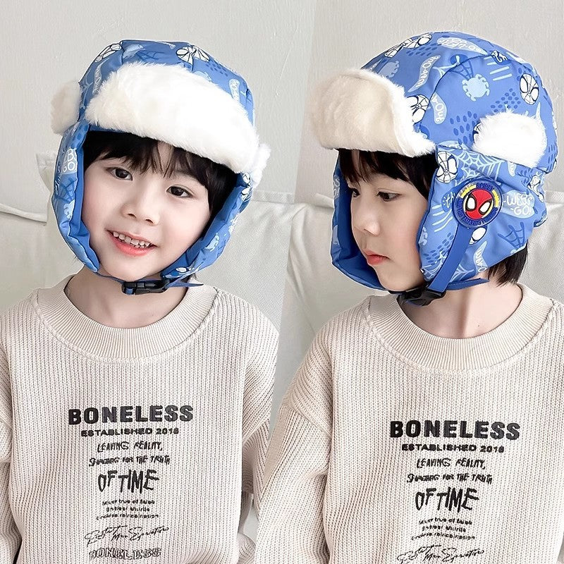 Women's & Men's Hat Cartoon Keep Warm Fleece-lined Windproof Kids' Headwear