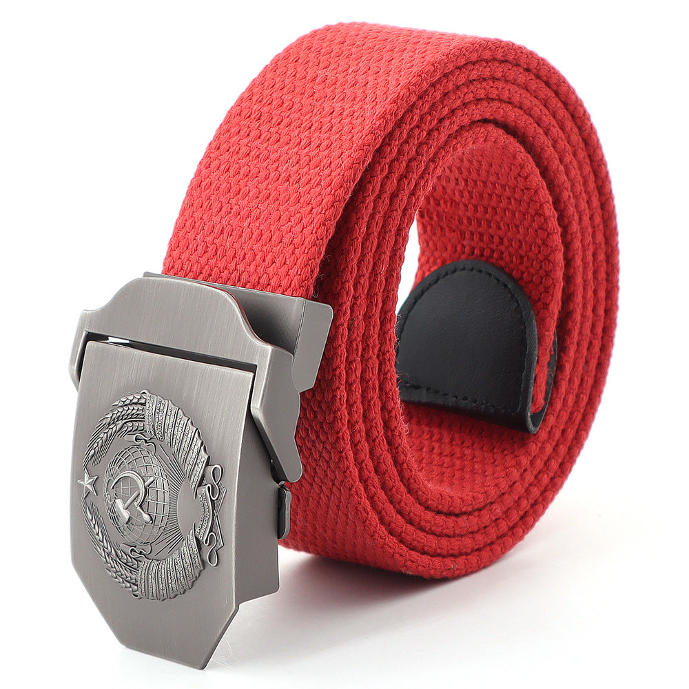 Women's & Men's Canvas Outdoor Military Training Casual Pants Belts