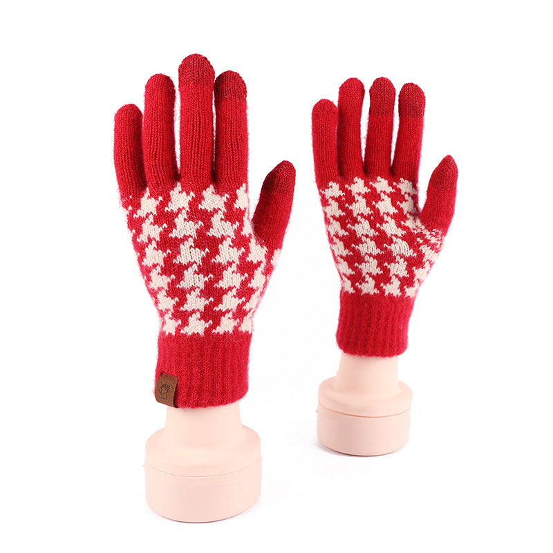 Zodiac Anniversary Year Red Winter Warm Gloves