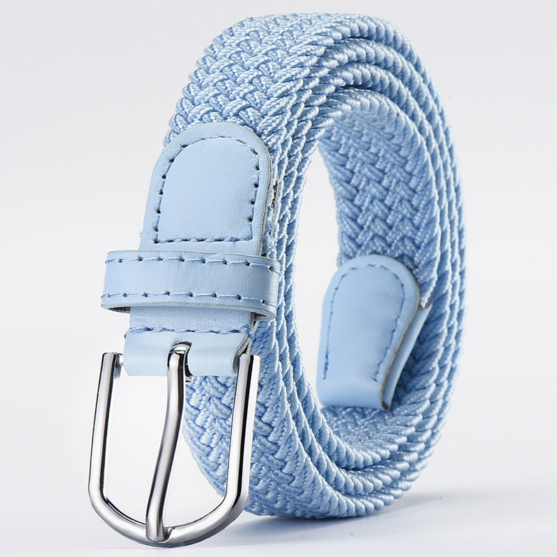 Women's & Men's Woven Elastic Stretch Canvas Female Korean Style Versatile Belts