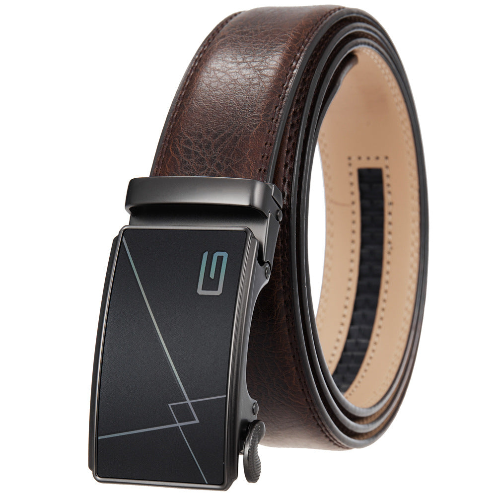 Men's Durable Classy Automatic Buckle Cowhide Belts