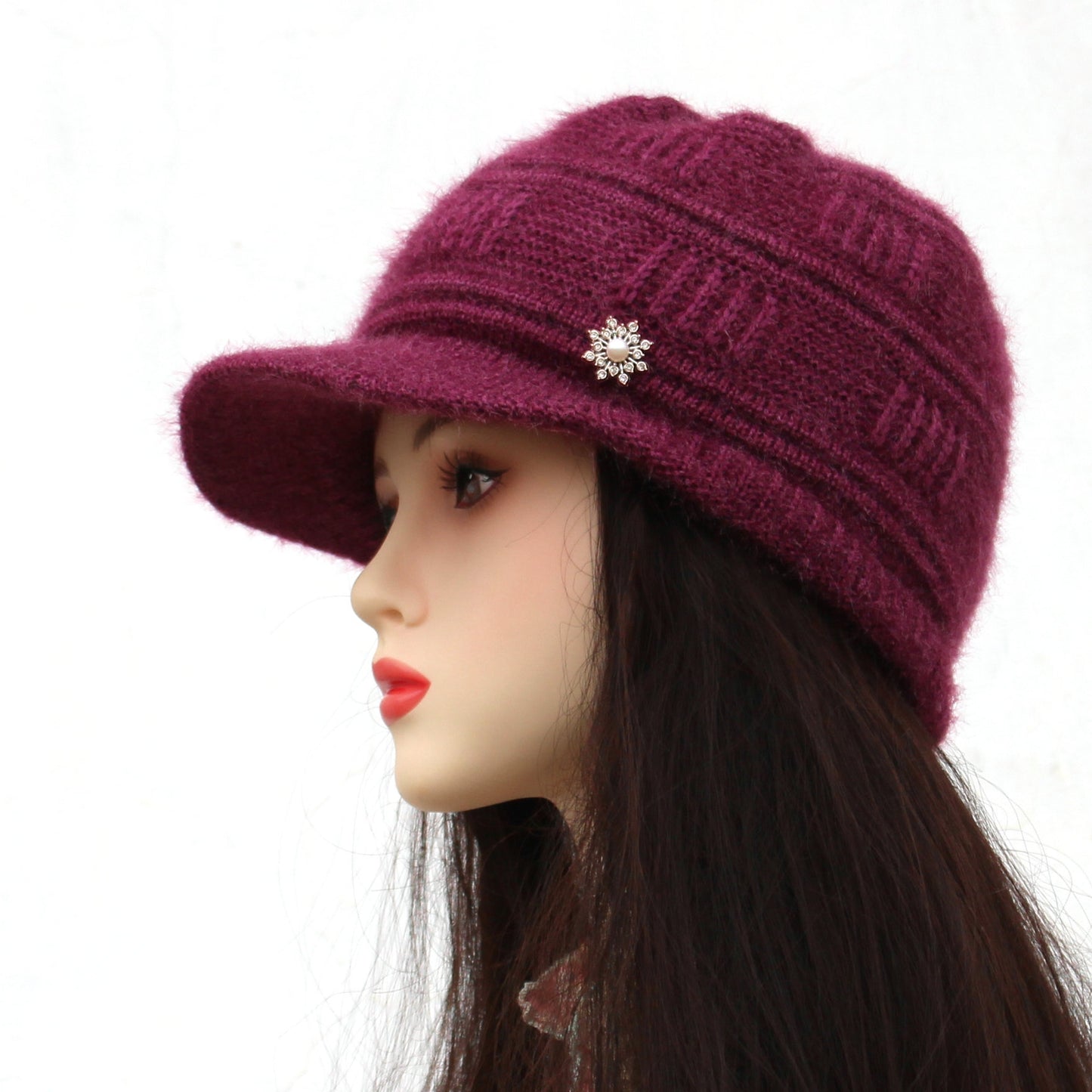 Winter Hat Female Mom Style Elders Grandma Fleece Thickened Hats & Caps