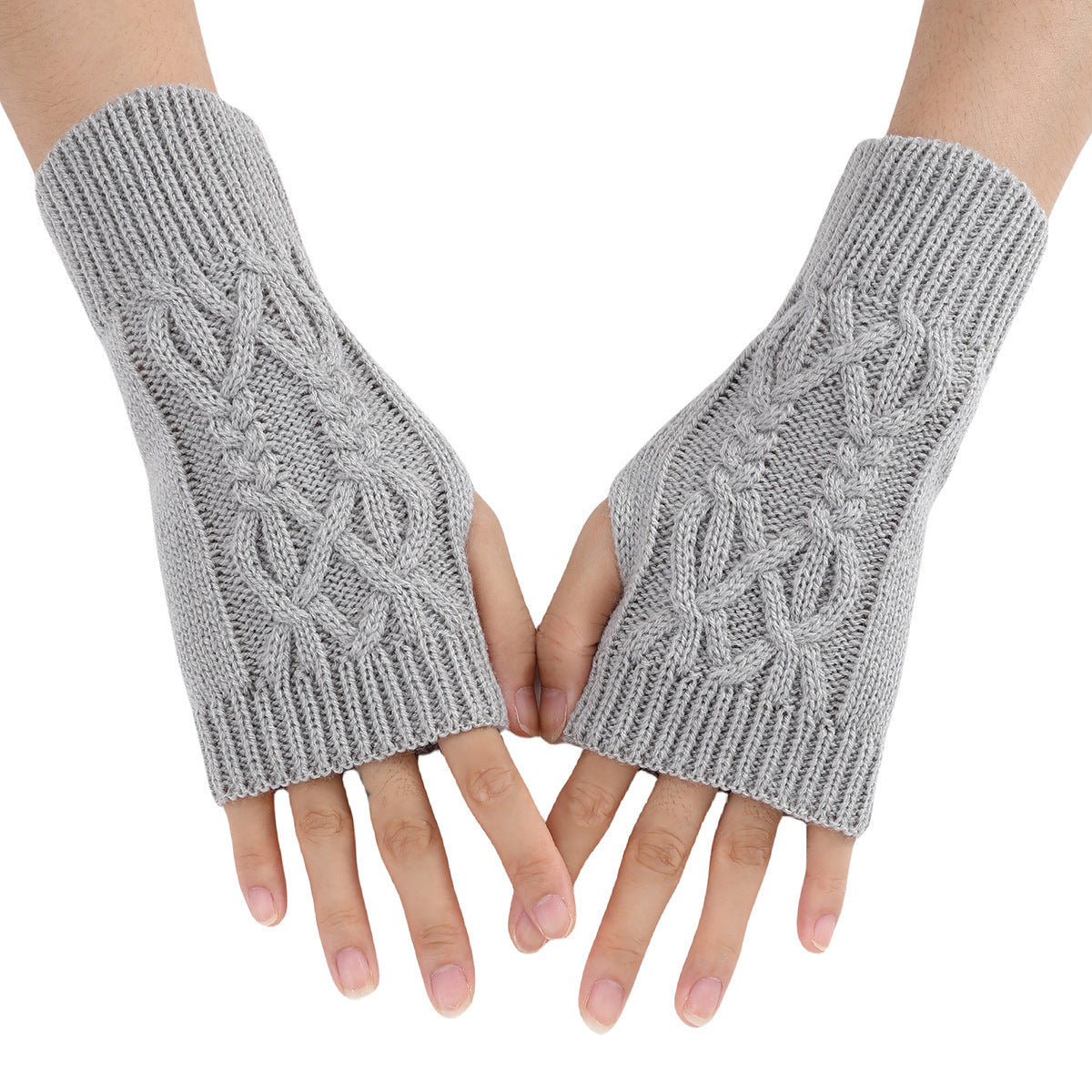 Women's & Men's Wristband Warm Fashion Dew Half Finger Gloves