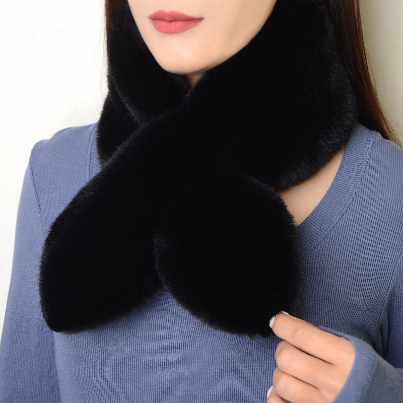 Women's For Imitate Rex Rabbit Fur Thick Scarfs