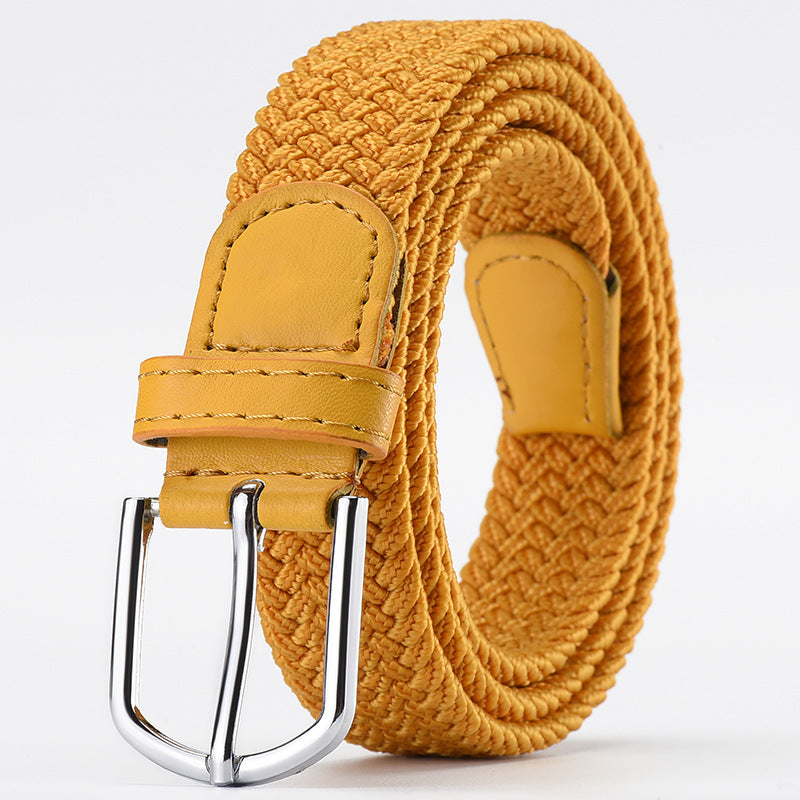 Women's & Men's Woven Elastic Stretch Canvas Female Korean Style Versatile Belts