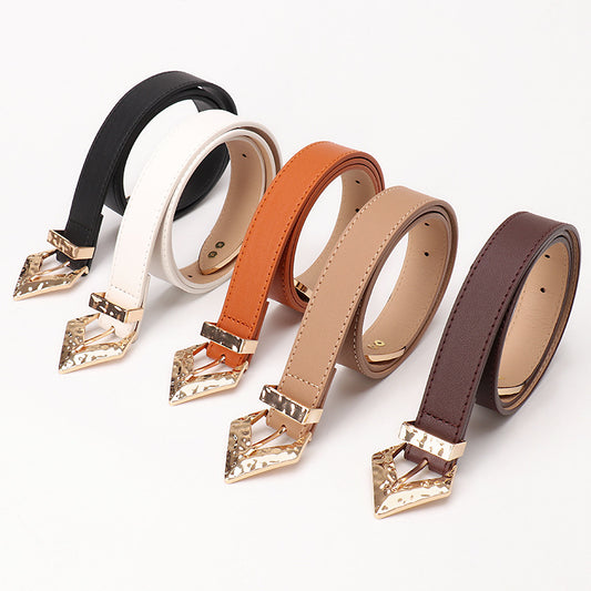 Women's Retro Simple Trendy Cool Alloy Buckle Belts