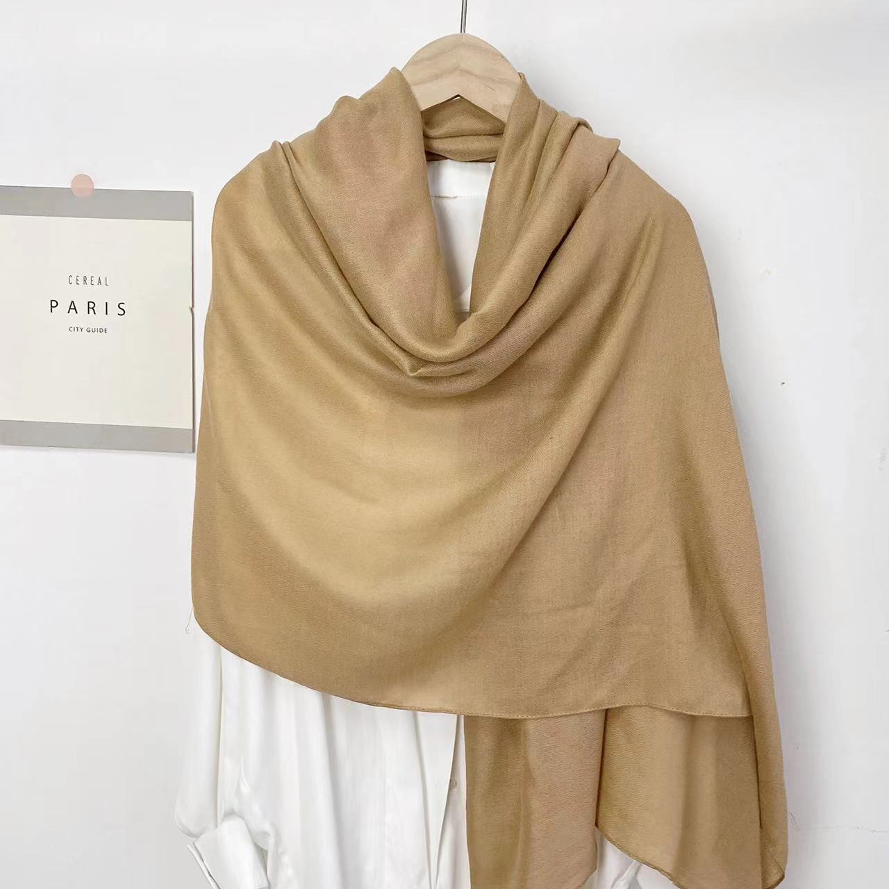 Monochrome Long Warm Shawl Solid Color Scarfs