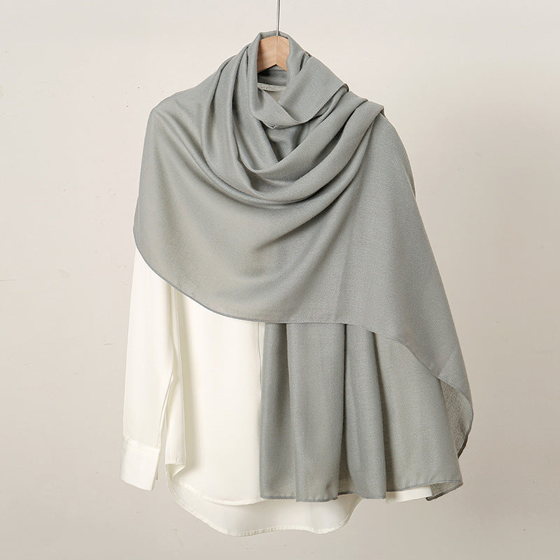 Women's Monochrome Linen Popular Solid Color Cotton Scarfs