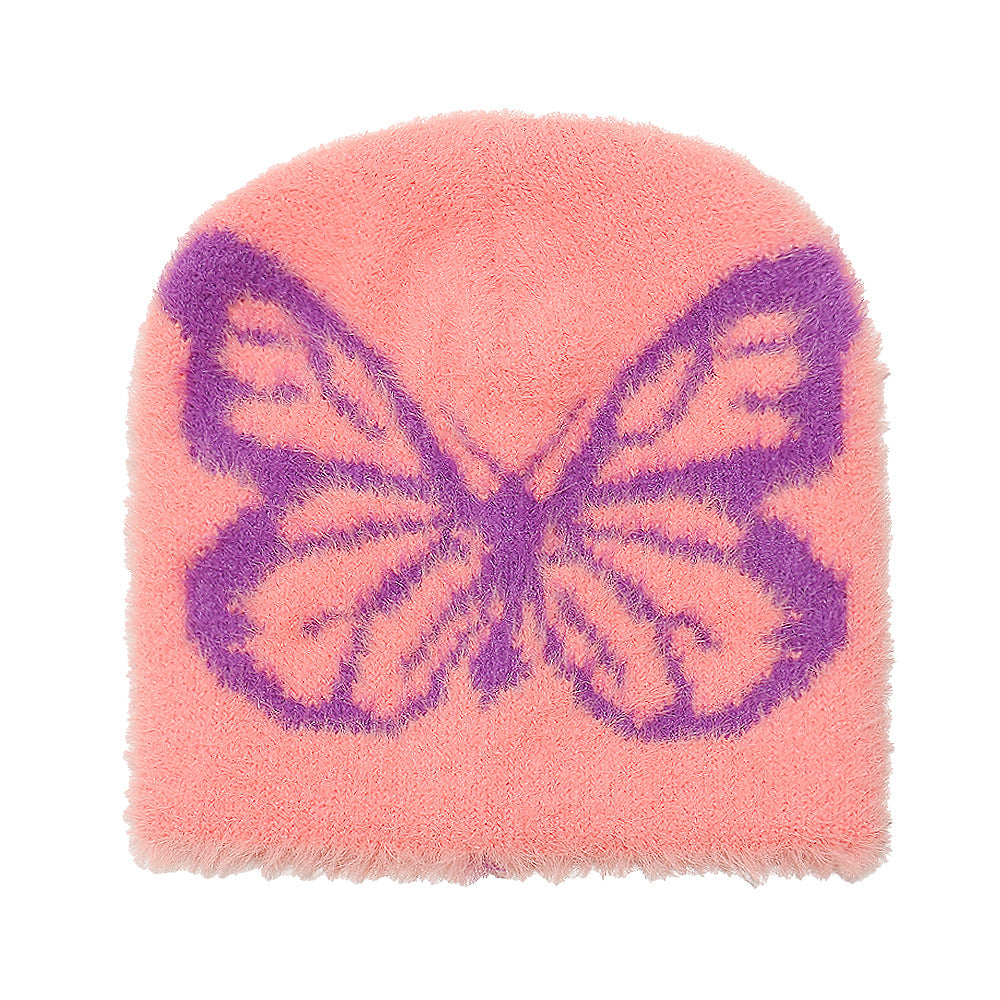 Women's Knitted Woolen Warm Ski Butterfly Jacquard Hats & Caps