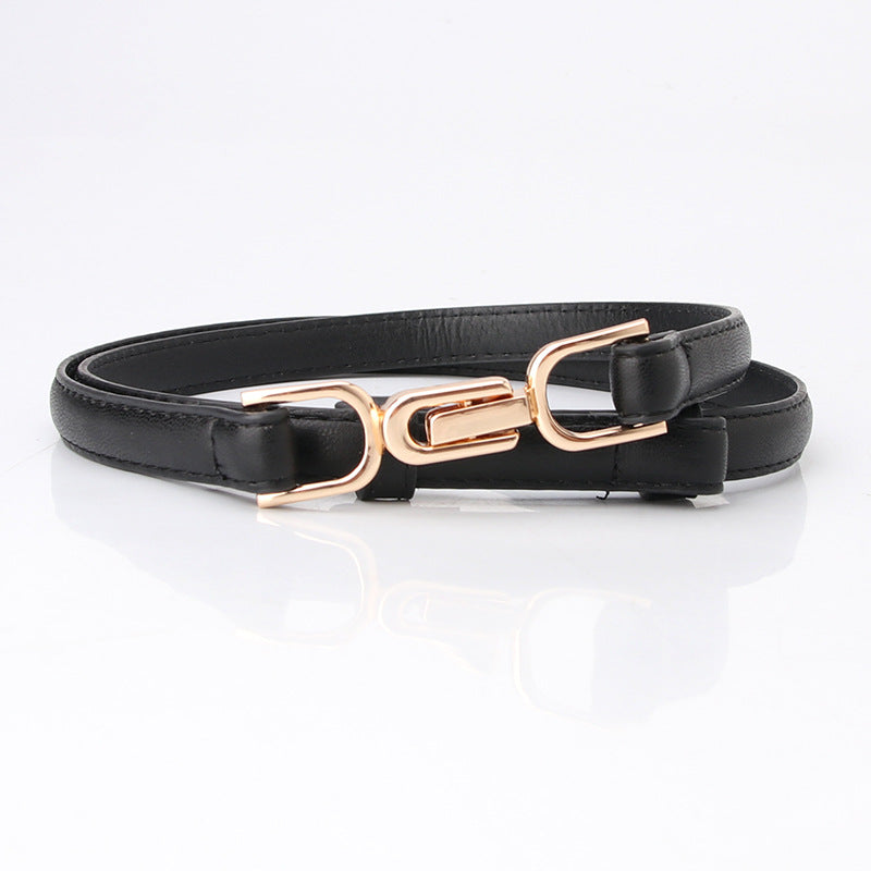 Women's Accessories Pair Of Buckles Adjustable Thin Belts