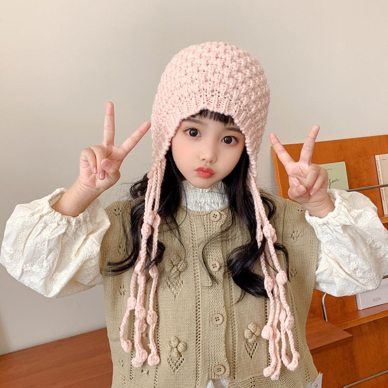 Children's Style Korean Wool Hat Western Handmade Kids' Headwear