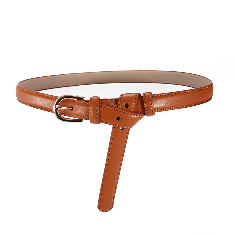 Women's Genuine Leather Cowhide Fashion Decoration Fine Belts