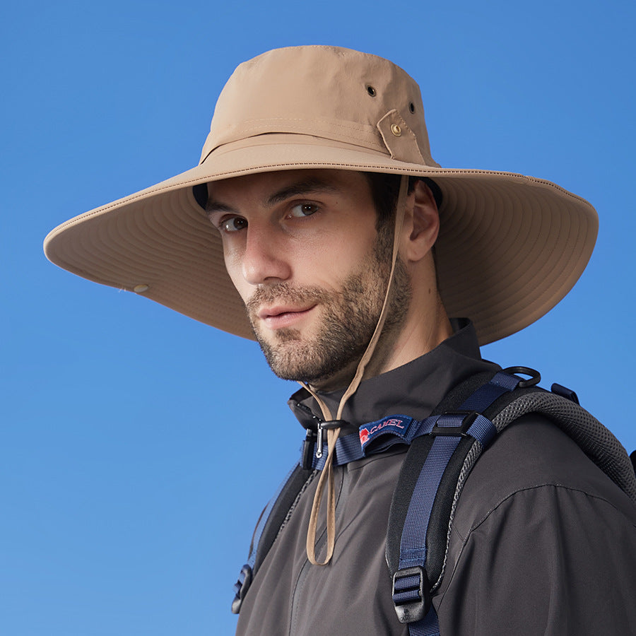 Men's Brim Waterproof Sun Outdoor Mountaineering Protection Circumference Hats & Caps