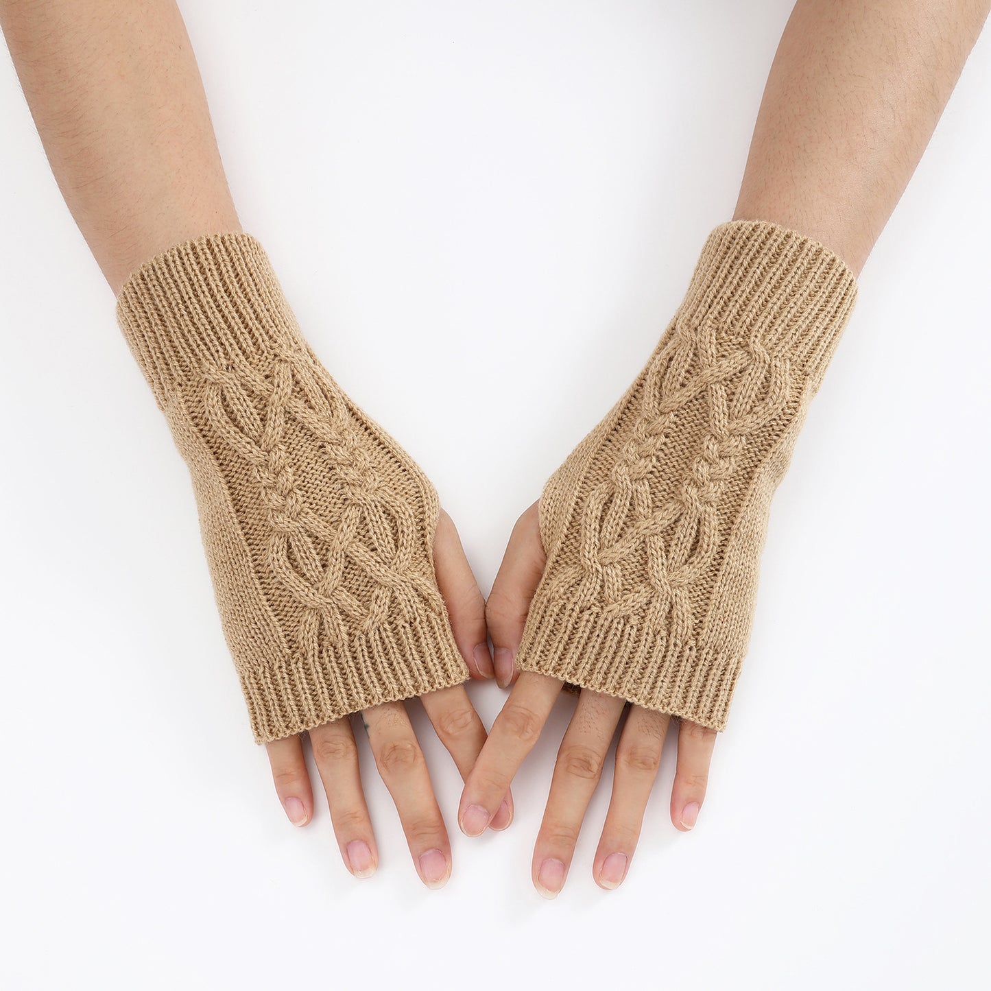 Women's & Men's Wristband Warm Fashion Dew Half Finger Gloves