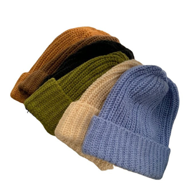 Women's Woolen Korean Knitted Hat Warm Versatile Hats & Caps