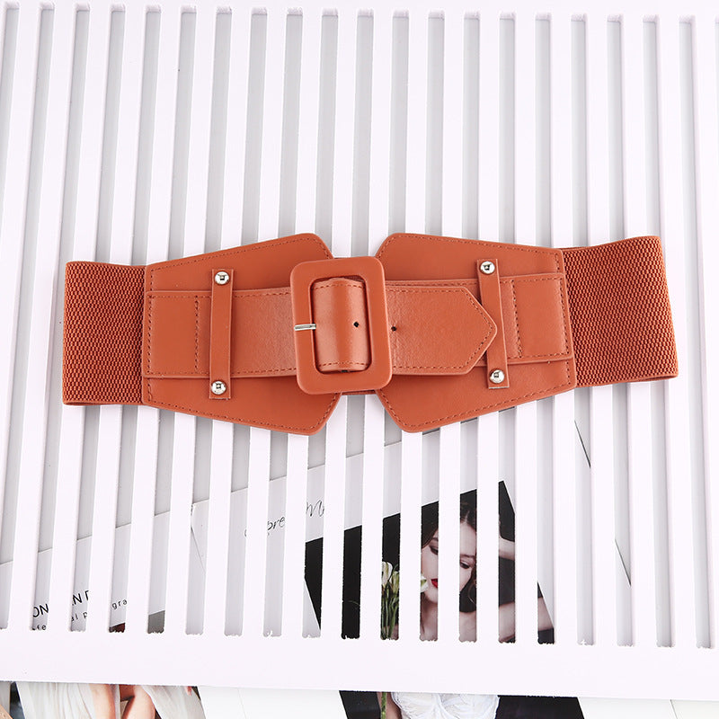 Women's Fashionable Retro Elastic Shirt Waist Seal Belts