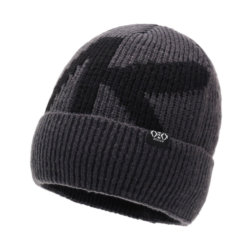 Men's Trendy Knitted Hat Winter Fleece Lined Padded Warm Keeping Hats & Caps