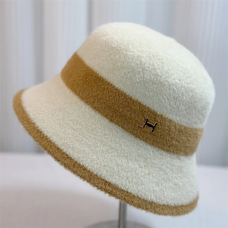 Women's Hat Korean Color Matching Front Large Back Small Hats & Caps