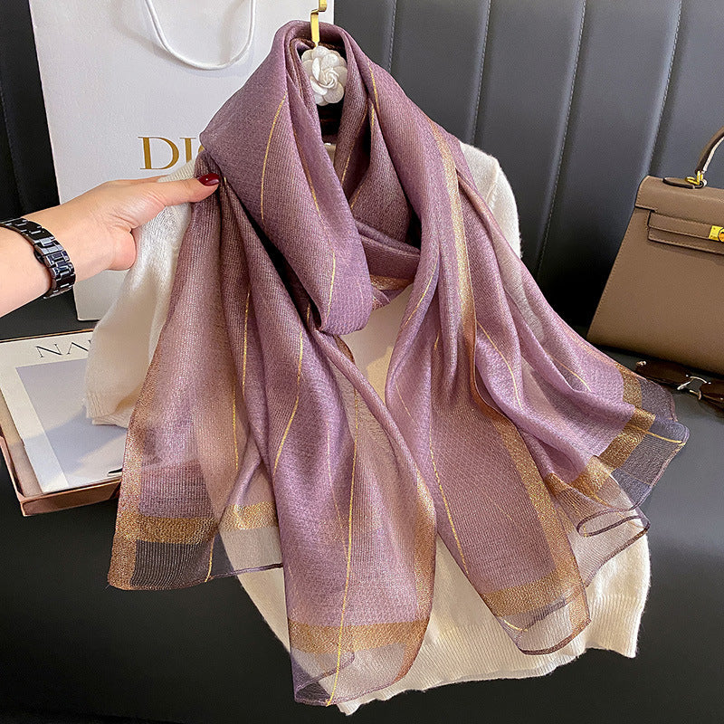 Women's Fashionable Elegant Winter Striped Retro Shawl Scarfs