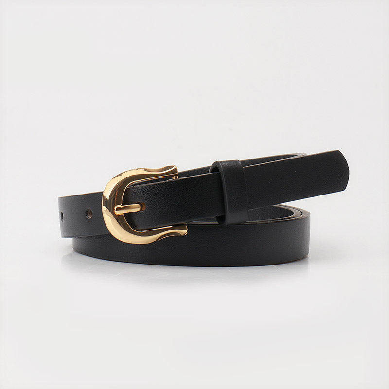 Women's Pin Buckle Flat Candy Color Simple Belts