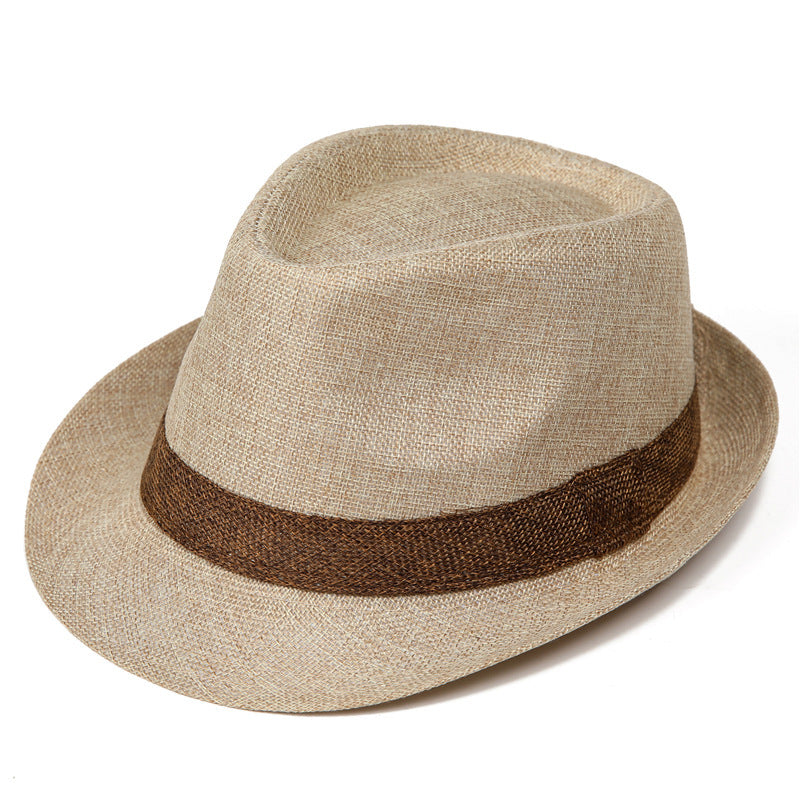 Men's Hat Summer Thin Linen Straw Dad Fashion Casual Kids' Headwear