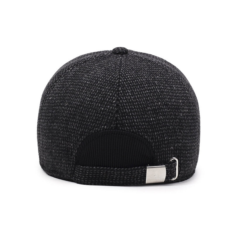 Men's Woolen Baseball Fleece-lined Warm Dad Style Hats & Caps