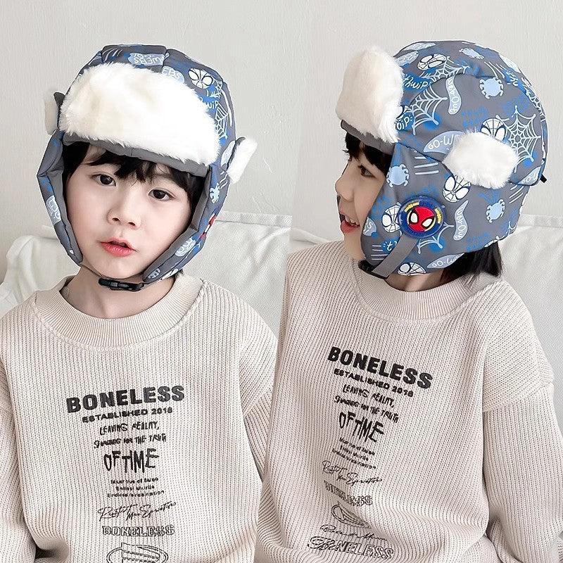 Women's & Men's Hat Cartoon Keep Warm Fleece-lined Windproof Kids' Headwear