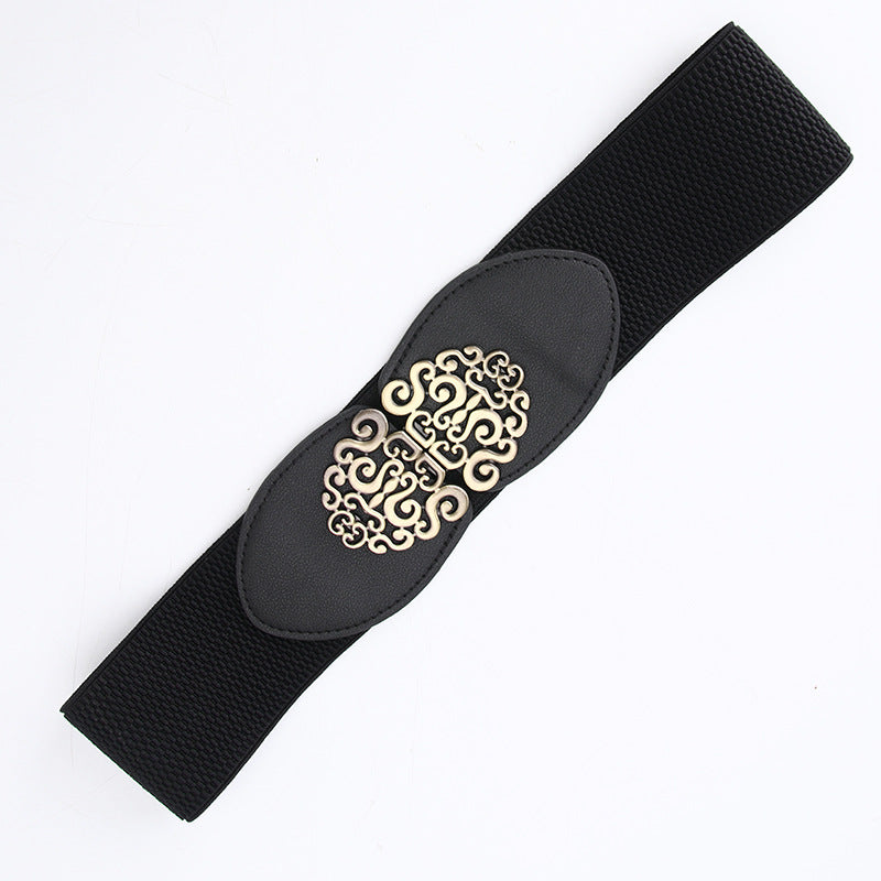 Women's Wide Elastic Decoration With Dress Simple Belts