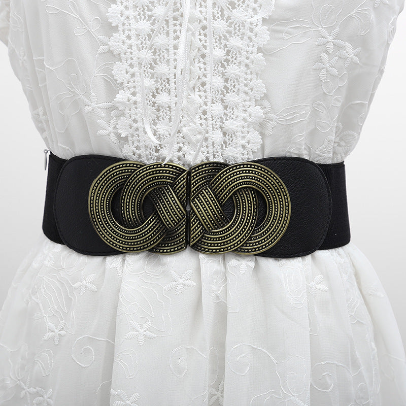 Women's Seal Wide Decoration Dress Fashion Elastic Belts