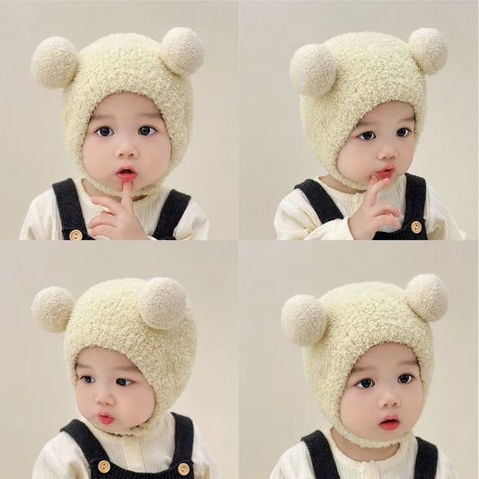 Hat Earmuffs Winter Cute Super Warm Born Kids' Headwear