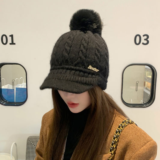 Female Winter Korean Style Fleece-lined Thickened Hats & Caps