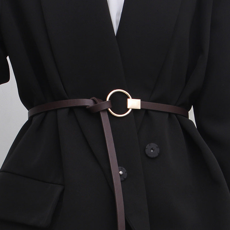 Women's Shirt Suit Summer Thin Fashion Matching Belts