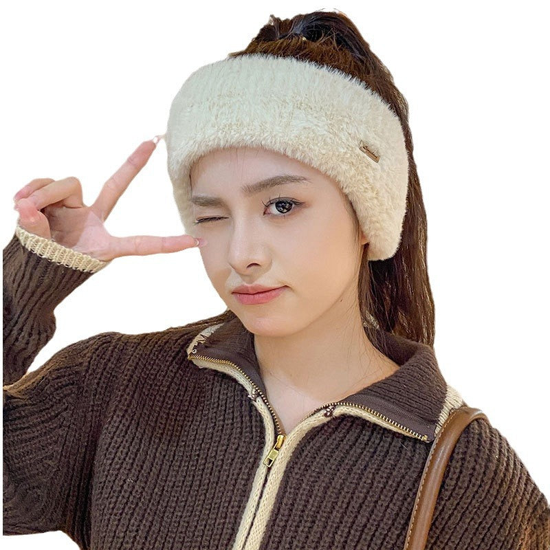 Women's Outdoor Running Cycling Imitated Mink Plush Warm Hats & Caps