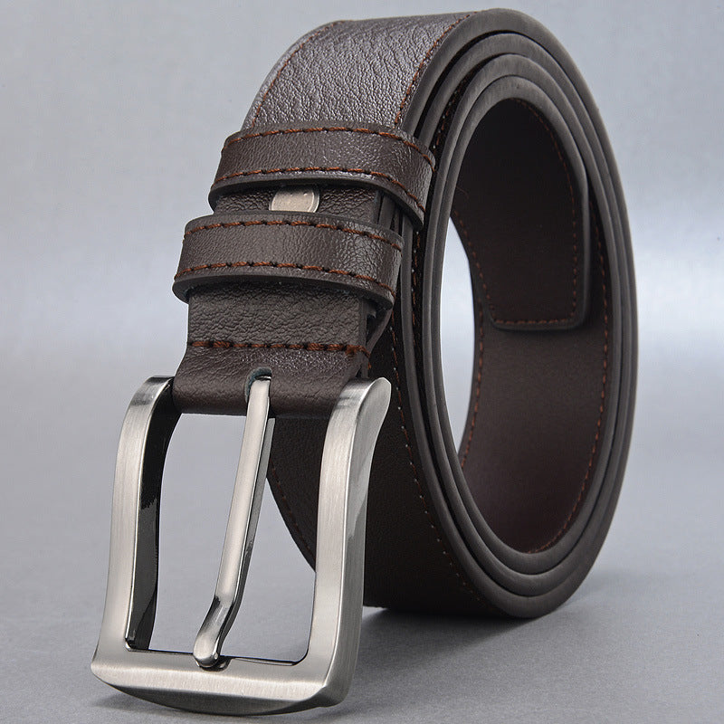 Men's High Quality Good Leather Korean Style Green Belts