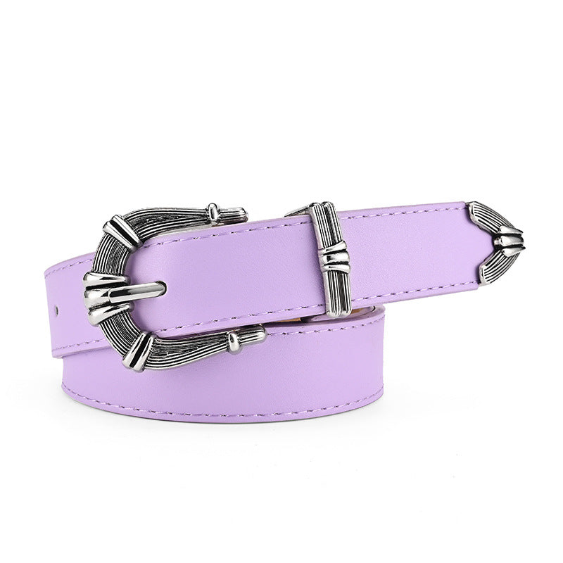 Women's Popular Three-piece Retro Pin Buckle Versatile Belts