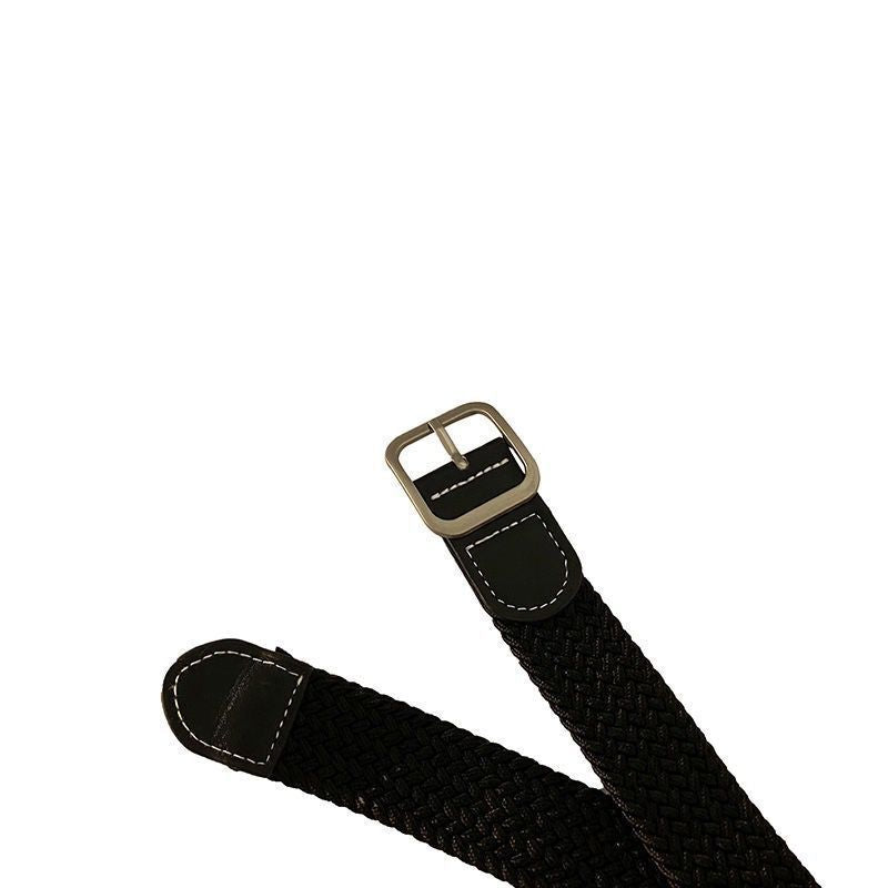 Women's & Men's Woven Stretch Casual Alloy Pin Buckle Belts