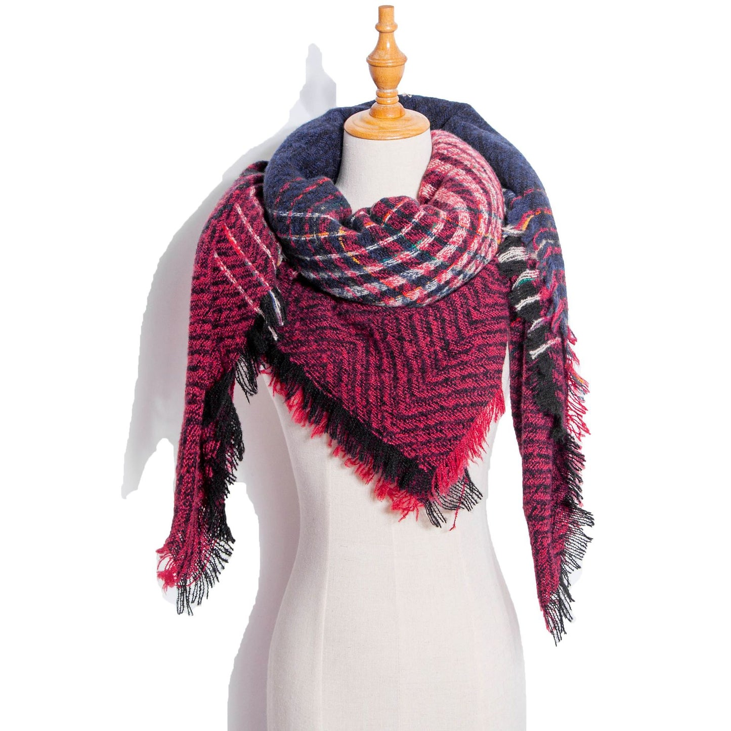 Versatile Source Shawl Large Plaid Triangle Scarfs