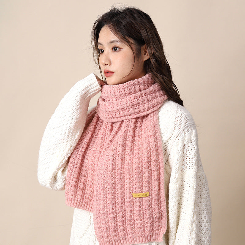 Women's Wool Red Winter Versatile High-grade Warm Scarfs