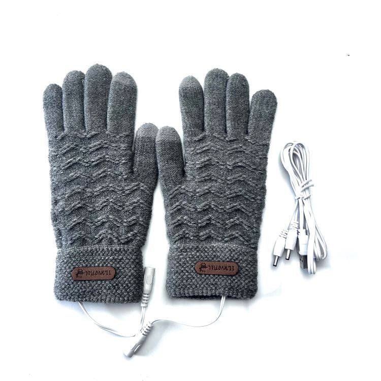 Women's Knitted Touch Screen Electrically Heated Power Gloves