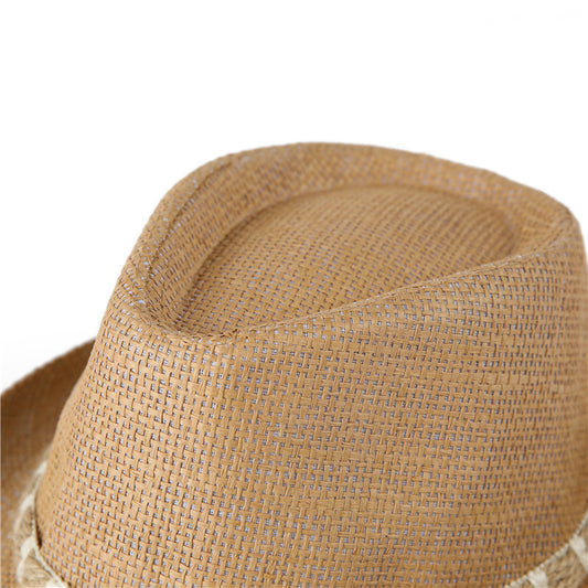 Women's & Men's Straw Hat Billycock British Retro Fedora Hats & Caps