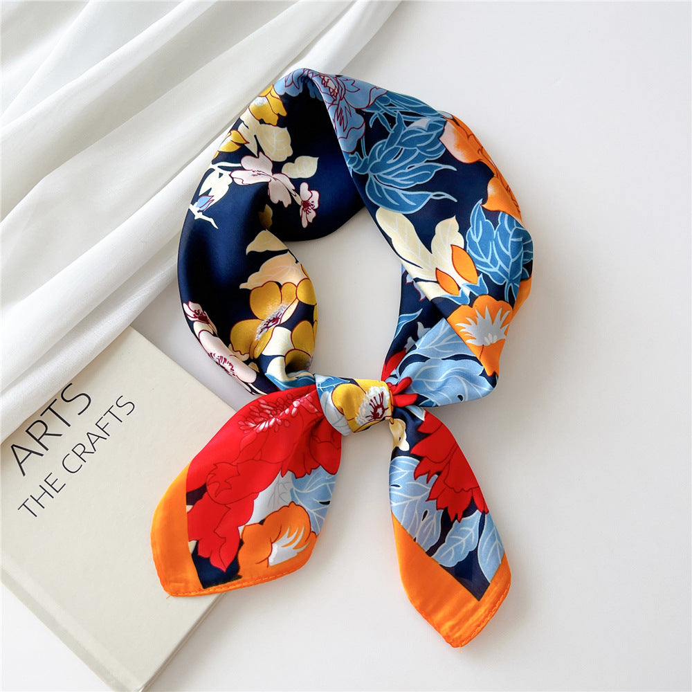 Women's Towel Silk Summer Hair Band Headscarf Neck Scarfs