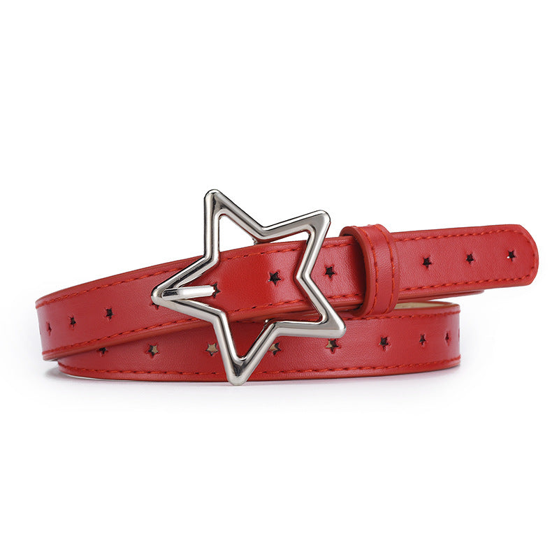 Women's & Children's Star Fashion Hole Sweet Decoration Matching Belts