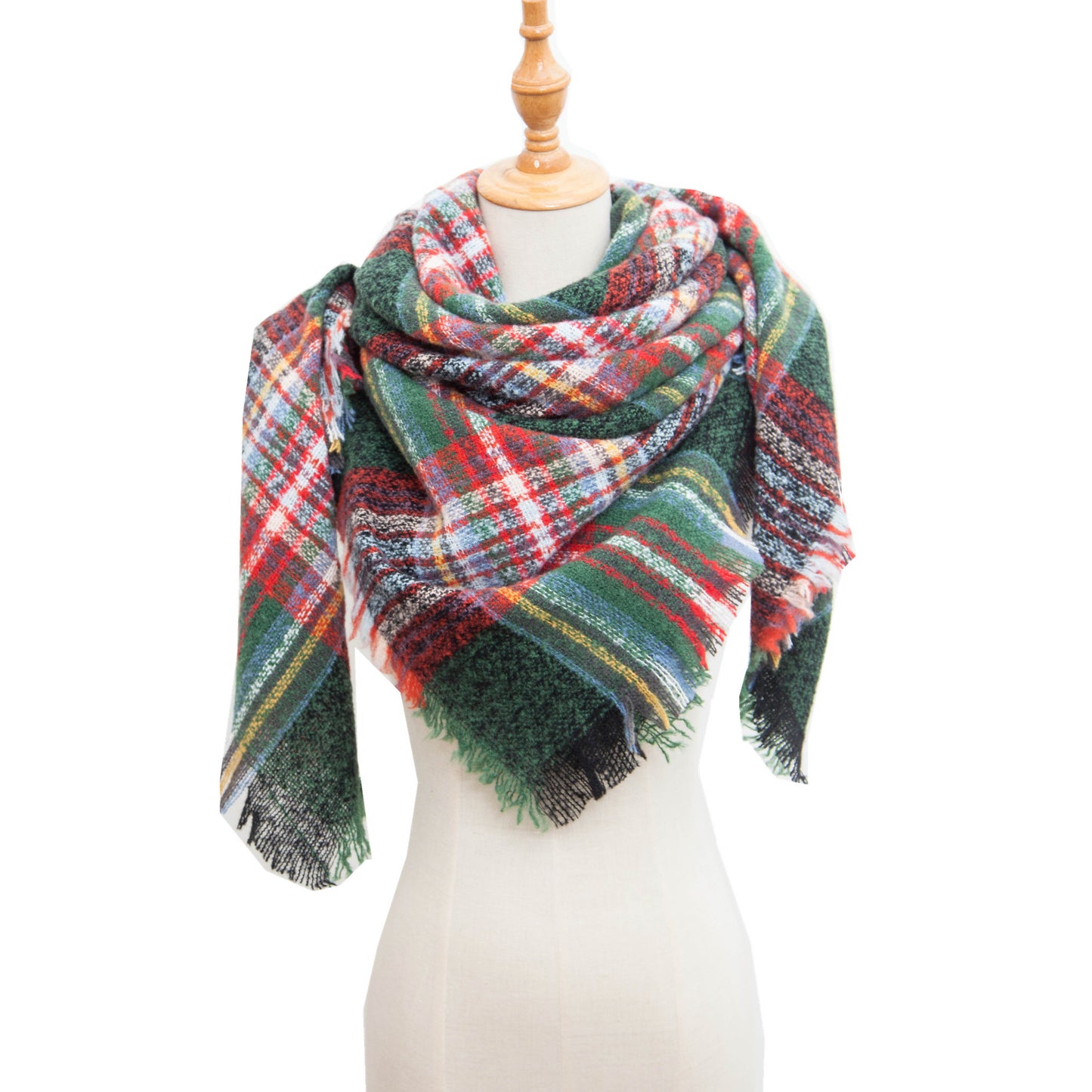 Versatile Source Shawl Large Plaid Triangle Scarfs