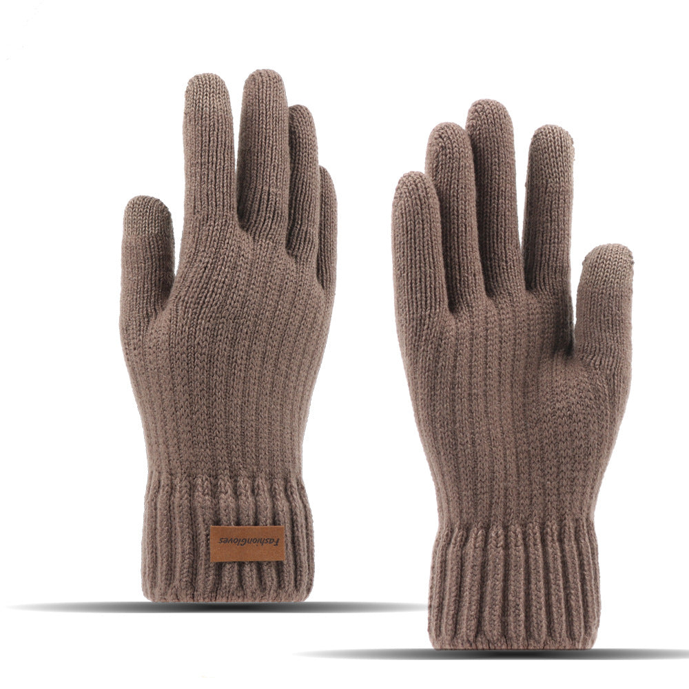 Men's Winter Touch Screen Finger Warm Veet Gloves