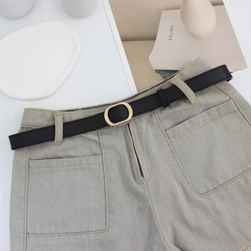 Women's Buckle Korean Style Fine Jeans Strap Belts