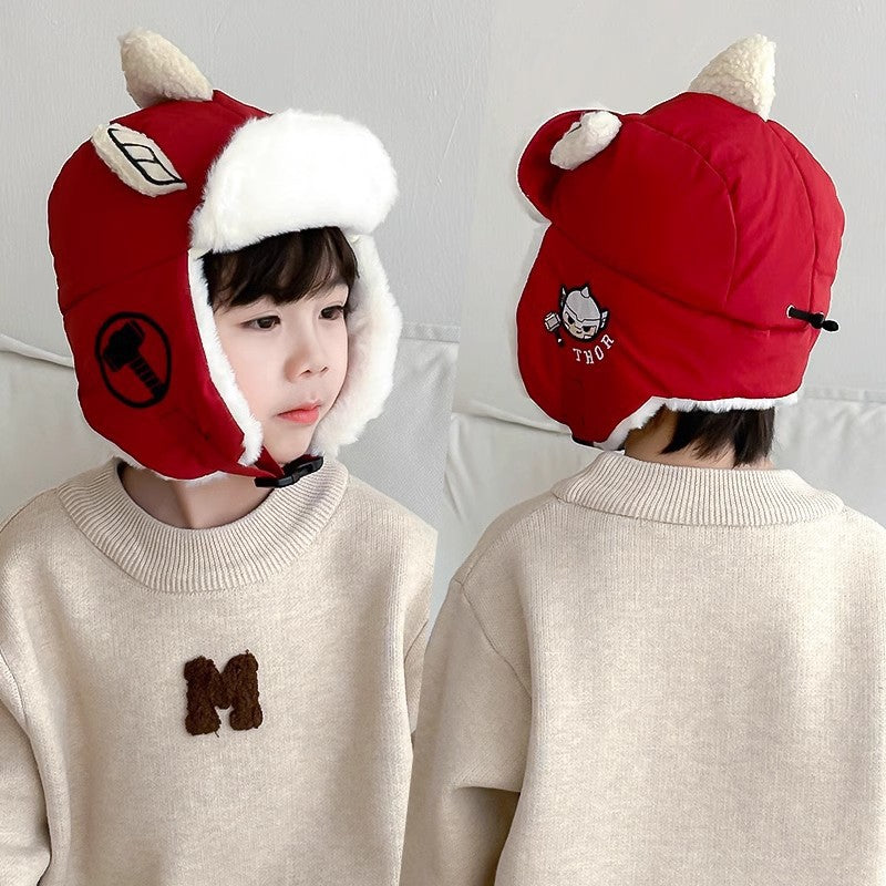 Women's & Men's Hat Cartoon Keep Warm Fleece-lined Windproof Kids' Headwear