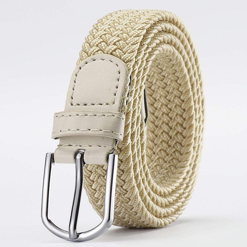 Women's & Men's Woven Elastic Stretch Canvas Female Korean Style Versatile Belts