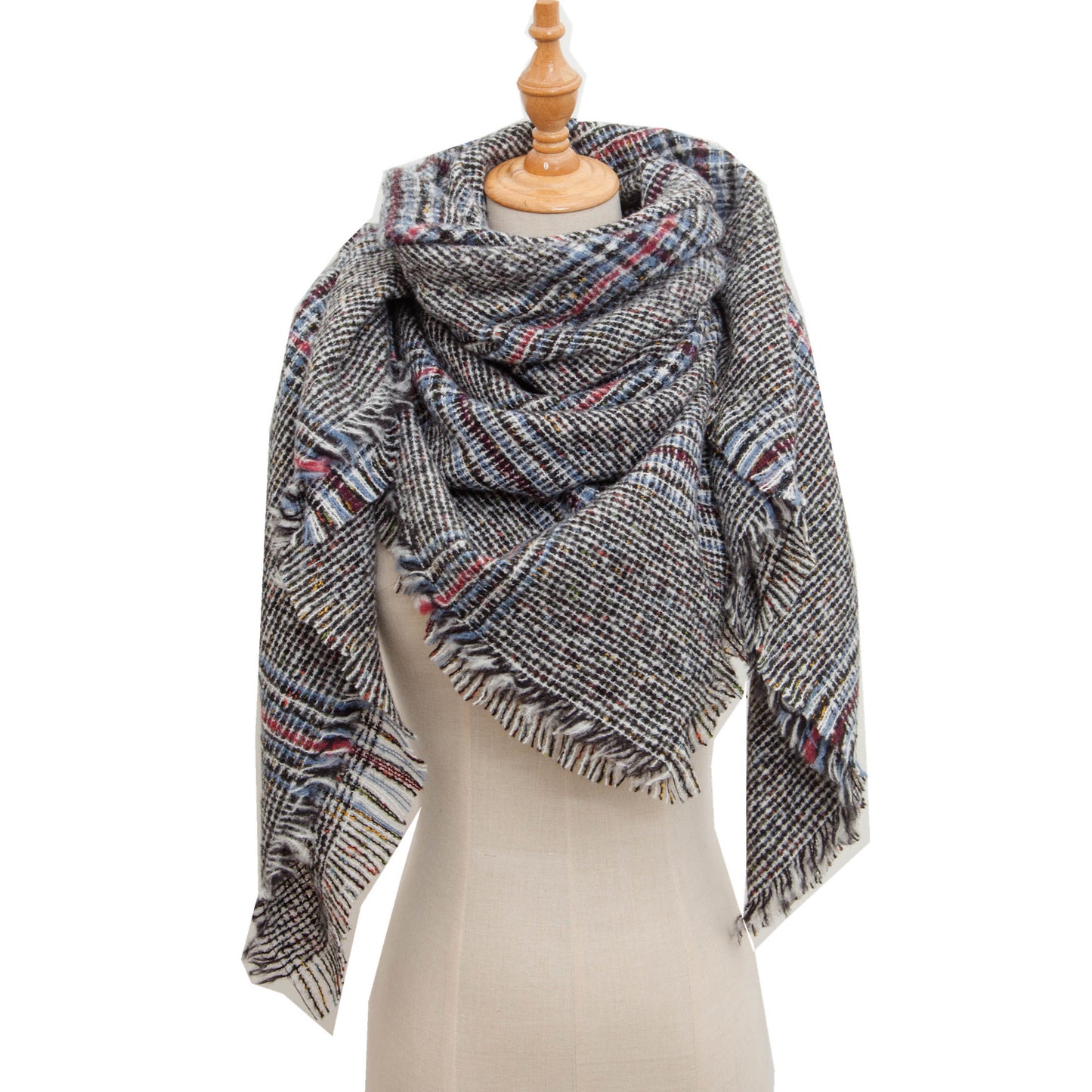 Versatile Source Shawl Large Plaid Triangle Scarfs