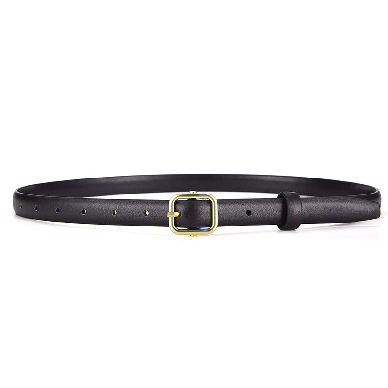 Women's Retro Simple Thin For Female Korean Style Cutting Edge Belts